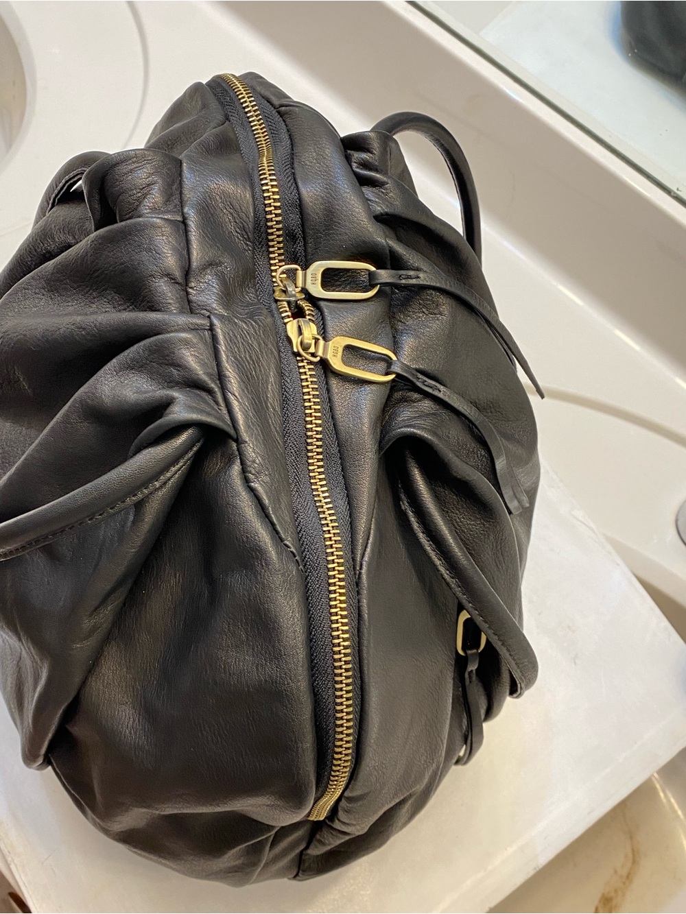 Hobo divine black soft leather pleated shoulder bags excellent condition clean - Picture 9 of 11